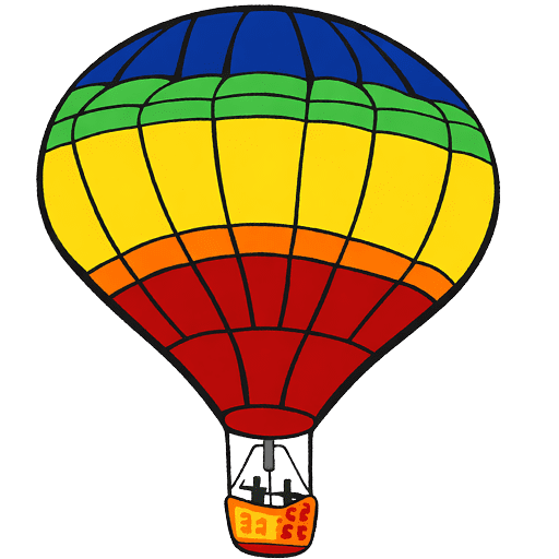 Heißluftballon als Logo des Restaurants